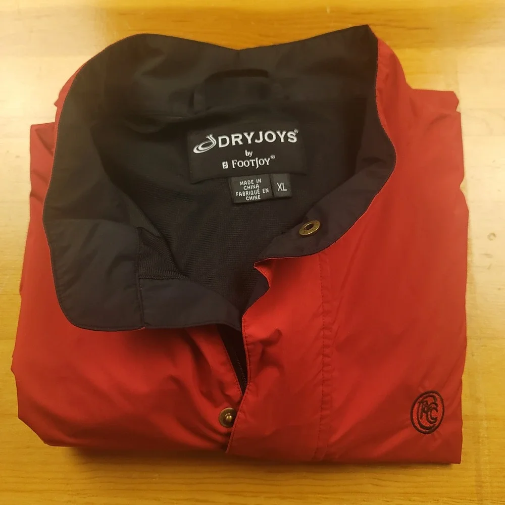 DryJoys‎ by FootJoy Red Pullover Golf Windbreaker Jacket Men's XL - ISSUE